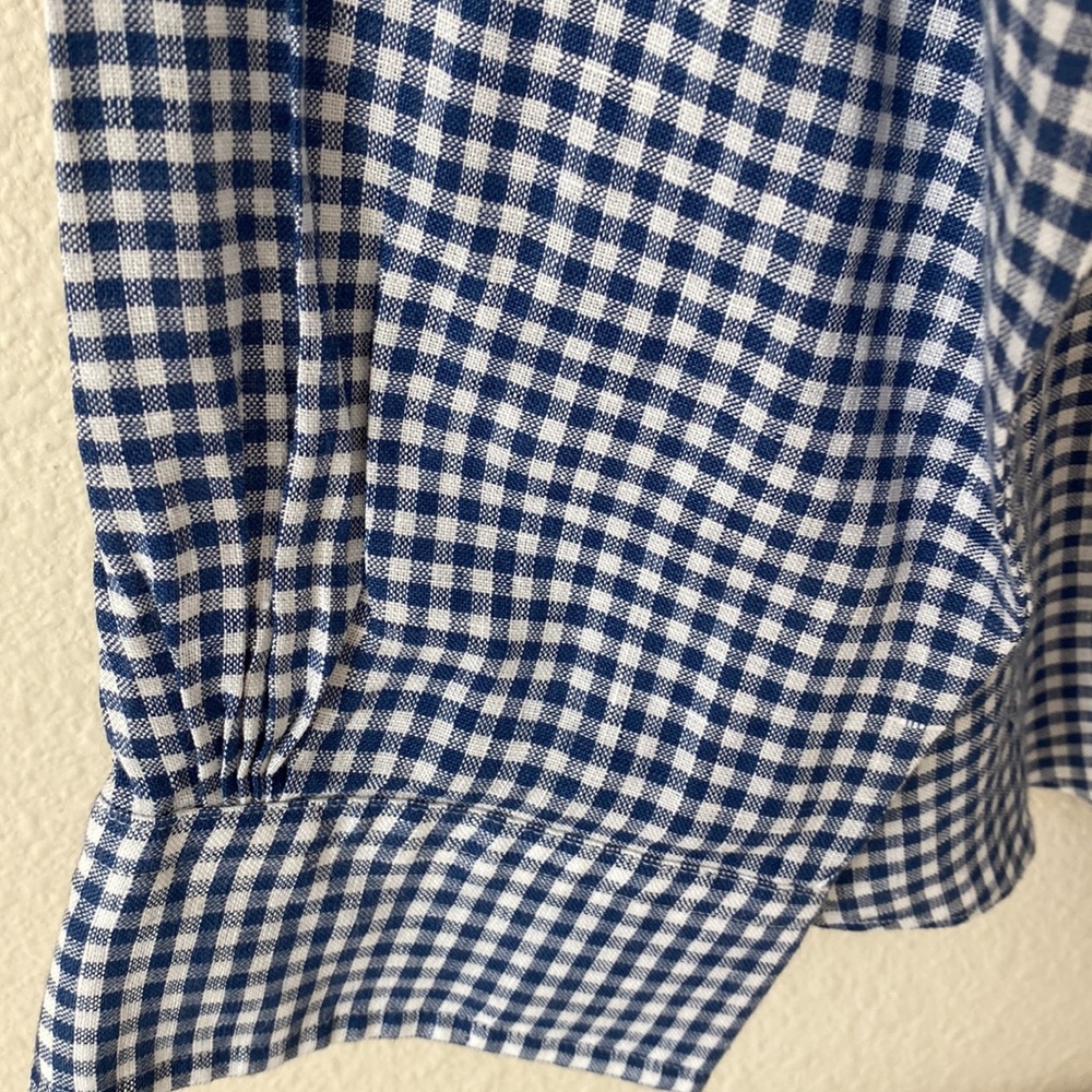Brooks Brothers Regent Fit Men’s Shirt L 100%Linen White&Blue Plaid ButtonDown - Picture 7 of 9